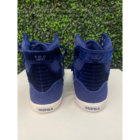 Supra Royal Blue Velvet Skytop H high tops woman’s size 6 - Picture 5 of 9